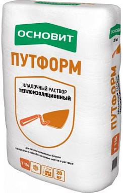 Клей Основит ПУТФОРМ Т-114 теплоизоляционный кладочный раствор